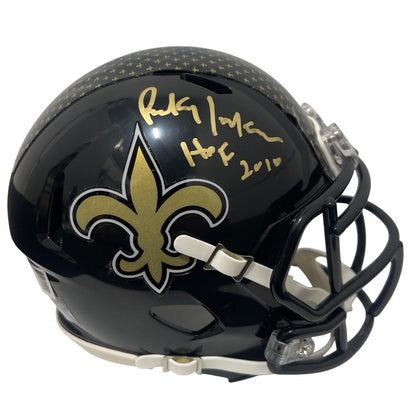 Rickey Jackson Signed New Orleans Saints Alternate Black Mini Helmet HOF 2010