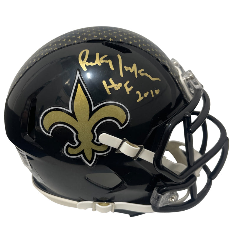 Rickey Jackson Signed New Orleans Saints Alternate Black Mini Helmet HOF 2010