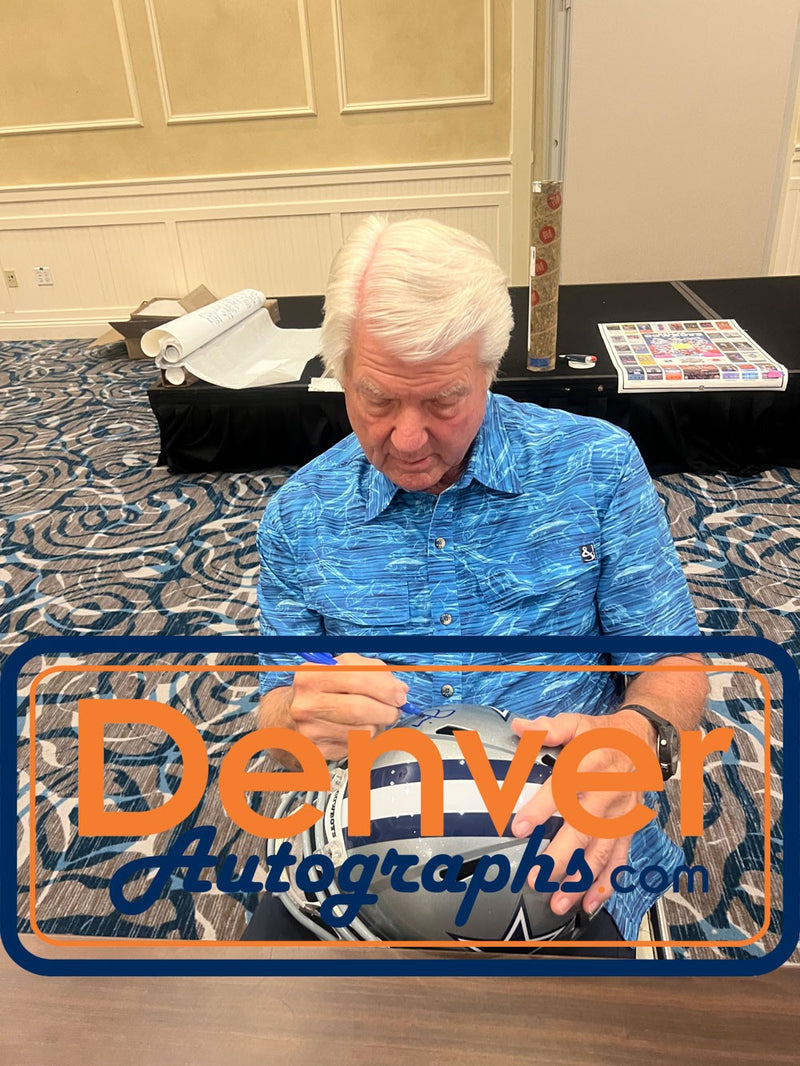 Jimmy Johnson Signed Dallas Cowboys Authentic Full Size Helmet (BAS COA)