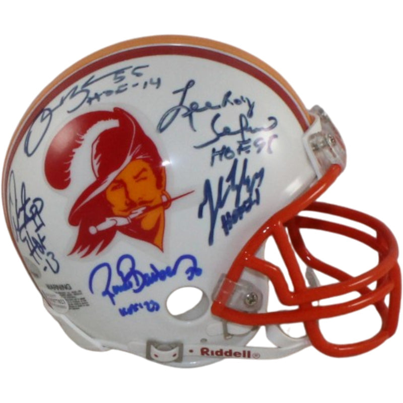 Lee Roy Selmon & Multi-Signed Buccaneers Throwback Mini Helmet