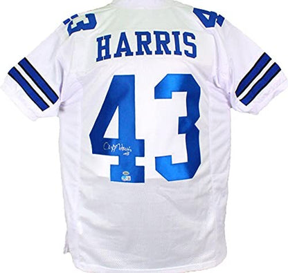 Cliff Harris Autographed White Custom Football Jersey