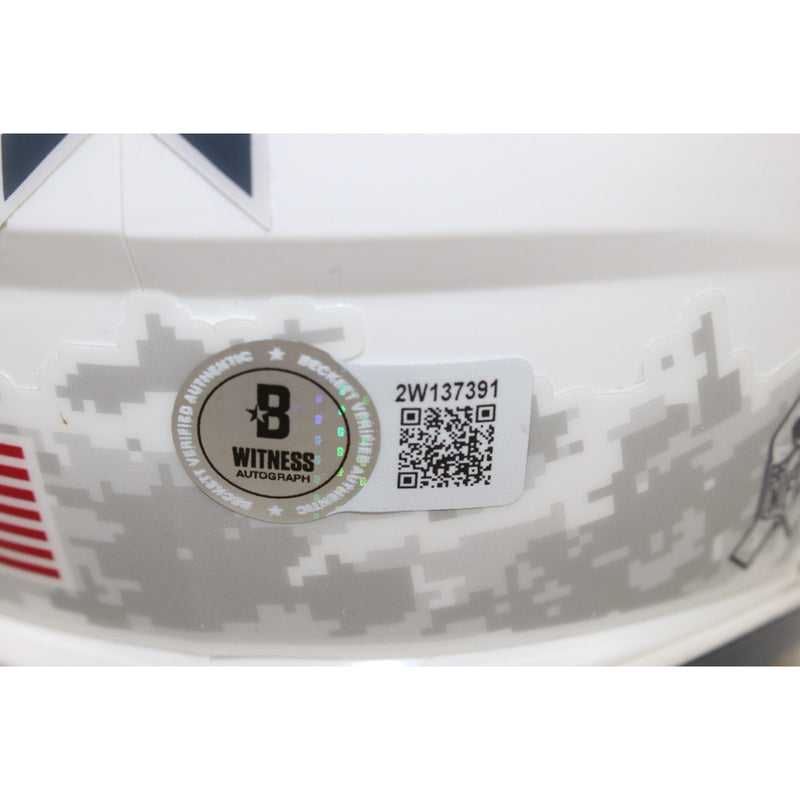 Jordan Addison Autographed Minnesota Vikings 2024 Salute to Service Mini Helmet