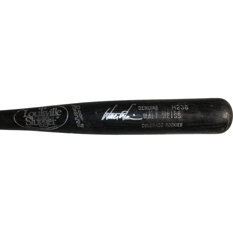Walt Weiss Autographed Colorado Rockies Game-Used Broken Baseball Bat