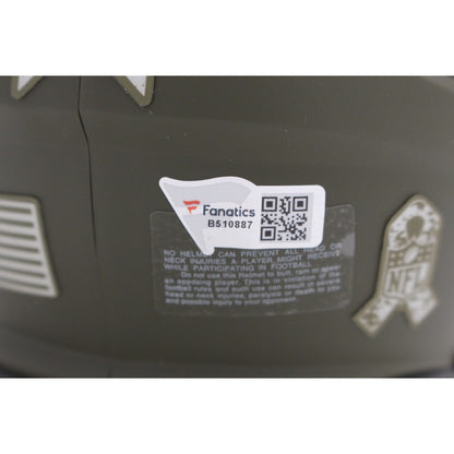 Aaron Rodgers Green Bay Packers Signed 2022 Salute to Service Mini Helmet