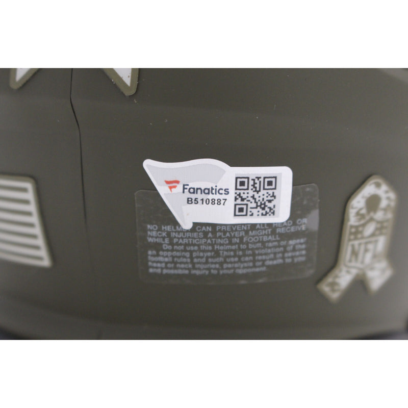 Aaron Rodgers Green Bay Packers Signed 2022 Salute to Service Mini Helmet