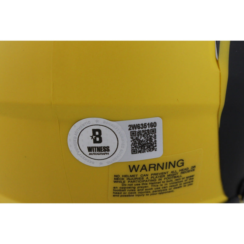 Kurt Warner Signed Los Angeles Rams Rave Mini Helmet Beckett Witnessed