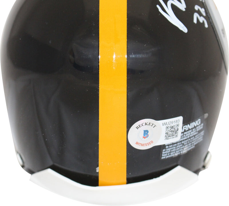 Franco Harris Signed Pittsburgh Steelers VSR4 Mini Helmet HOF Beckett