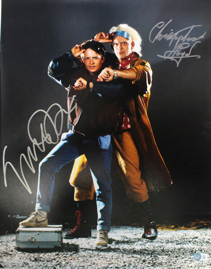 Michael J. Fox & Christopher Lloyd Signed Back to the Future 16x20 Photo