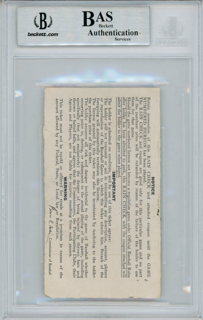 Brooks Robinson Autographed 1970 World Series Ticket Game 2 BAS Slab