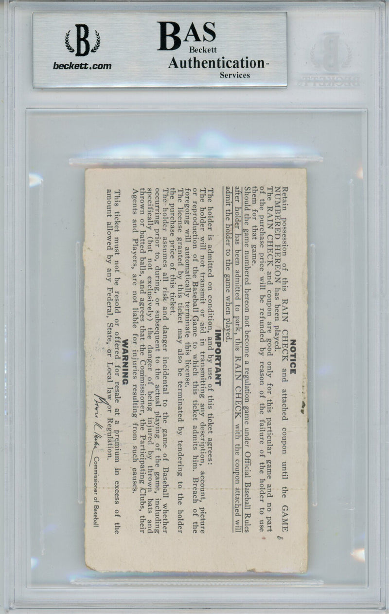 Brooks Robinson Autographed 1970 World Series Ticket Game 2 BAS Slab