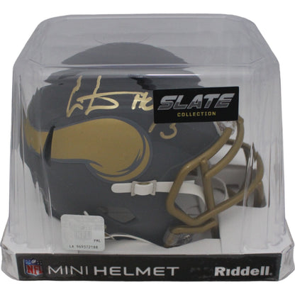 Cris Carter Autographed Minnesota Vikings Mini Helmet (HOF Inscription)