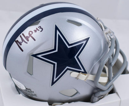 Michael Gallup Dallas Cowboys Signed Speed Mini Helmet - Black