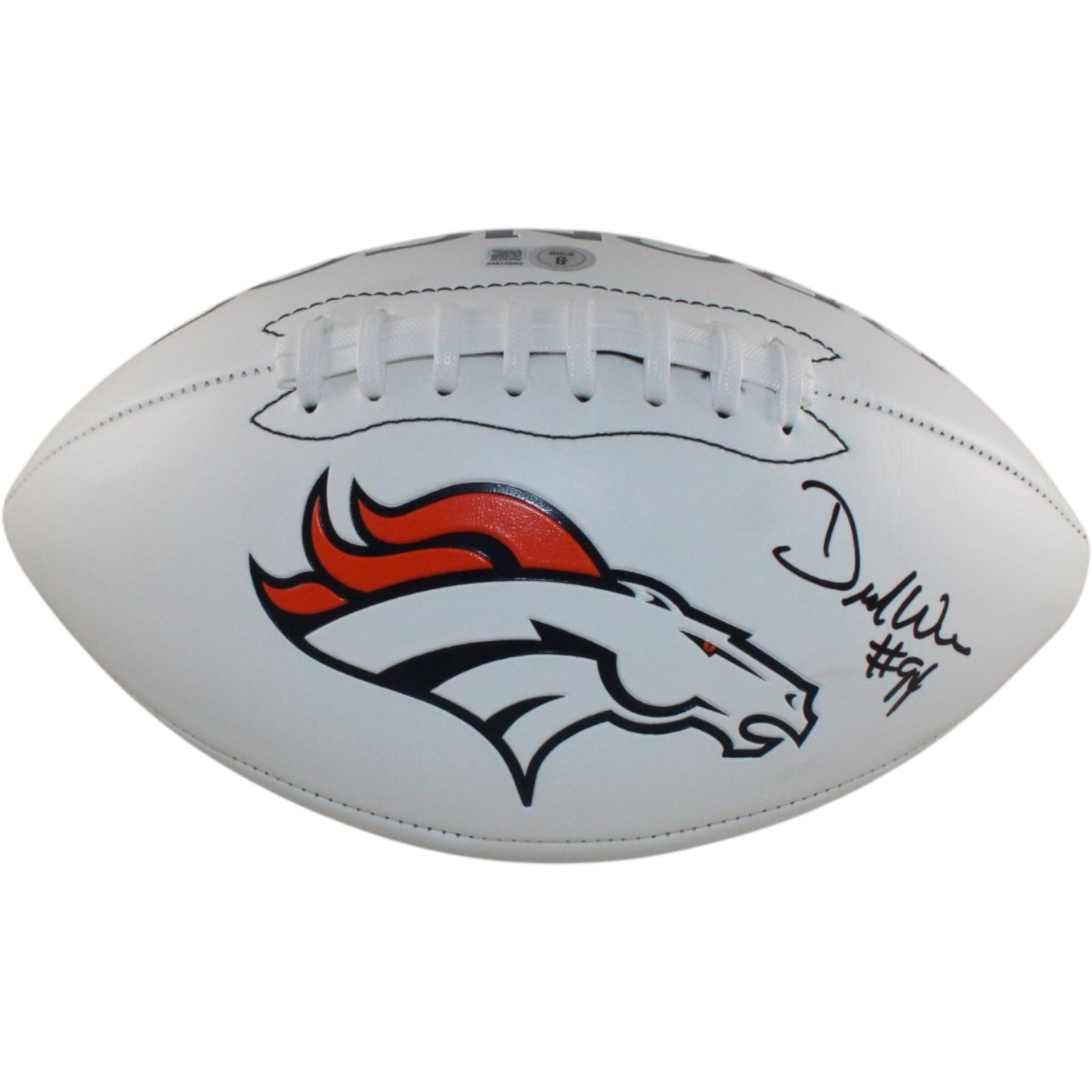 Demarcus Ware Autographed Denver Broncos Logo Football