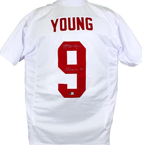 Bryce Young Autographed White Custom Football Jersey - Heisman '21