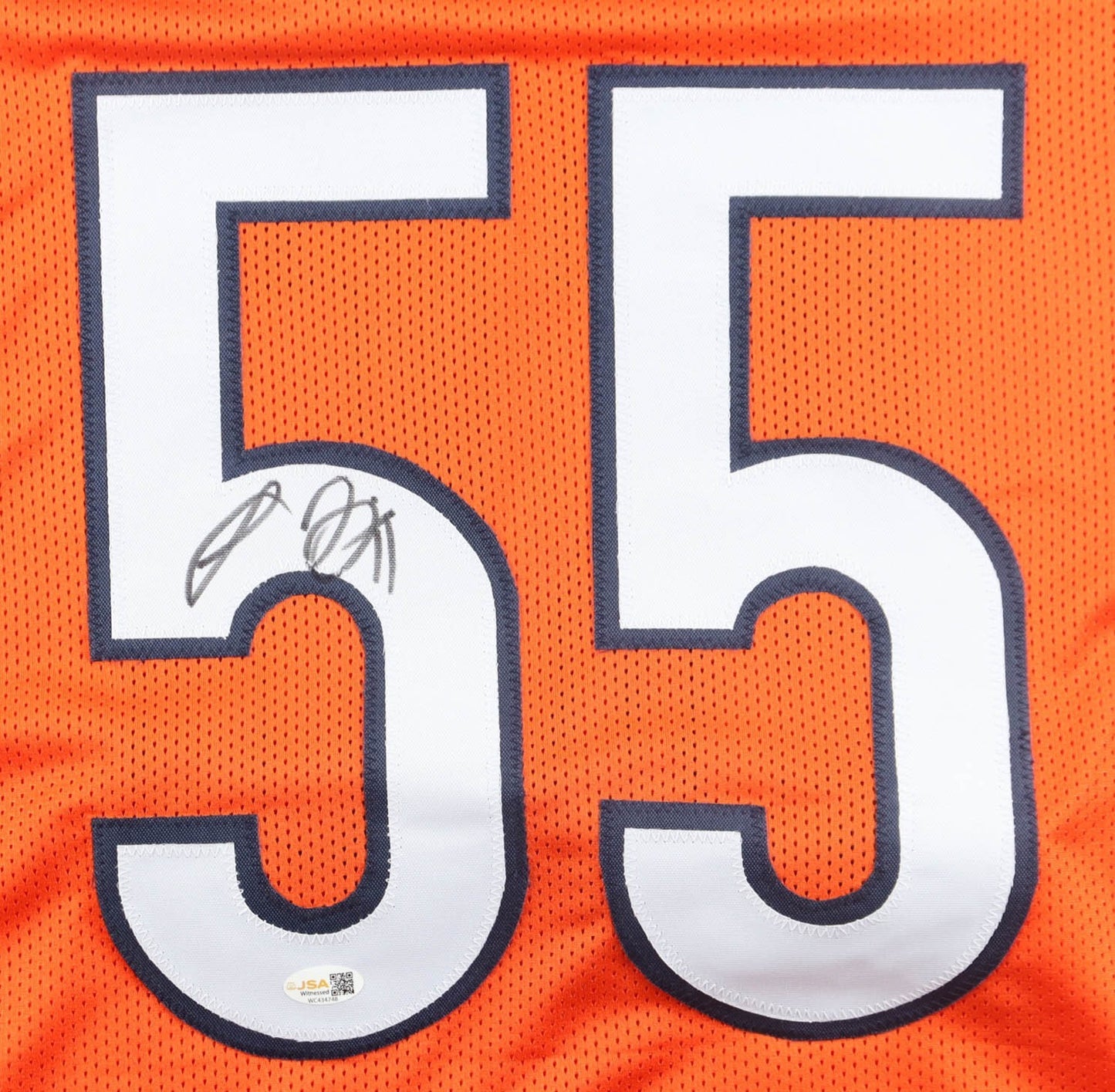 Lance Briggs Signed Chicago Bears Custom Orange Jersey (JSA)