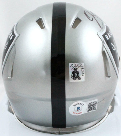 Josh Jacobs Autographed Las Vegas Raiders Flash Speed Mini Helmet