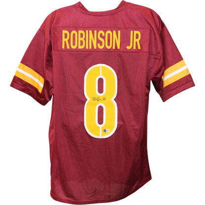 Brian Robinson Jr. Autographed Pro Style Red Custom Football Jersey