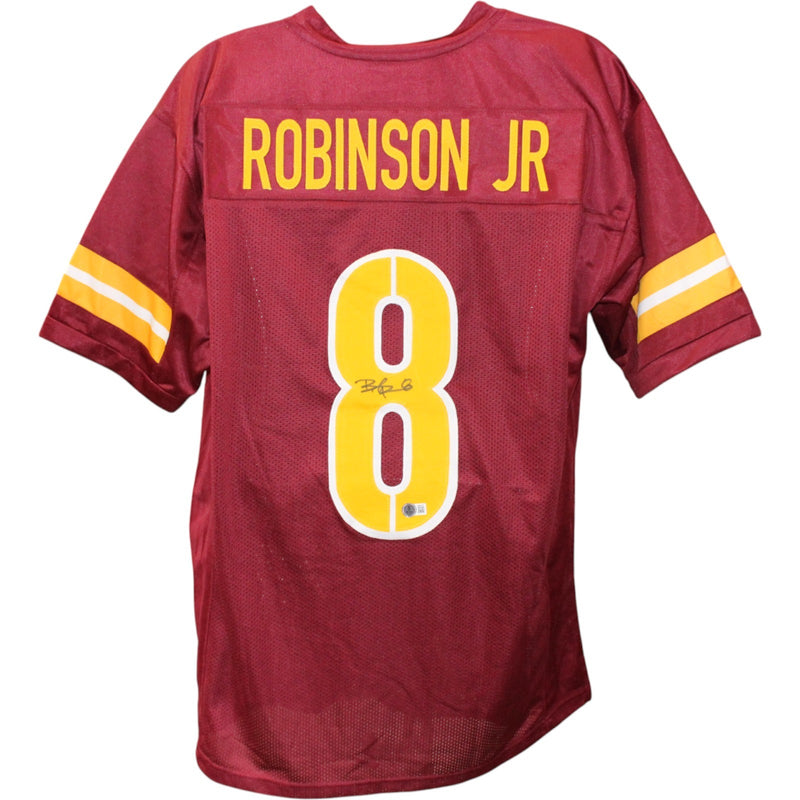 Brian Robinson Jr. Autographed Pro Style Red Custom Football Jersey