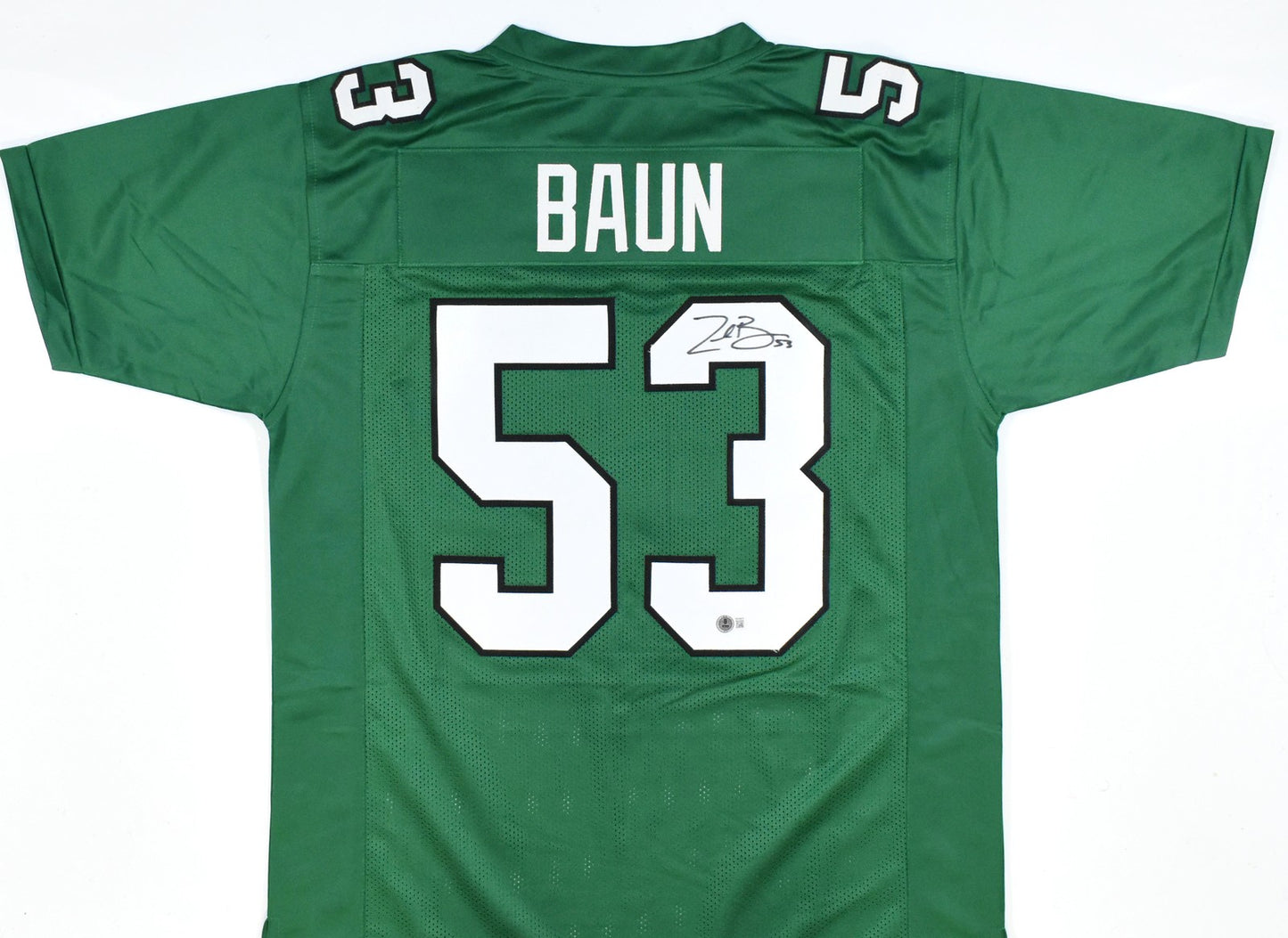 Zack Baun Signed Philadelphia Eagles Custom Green Jersey