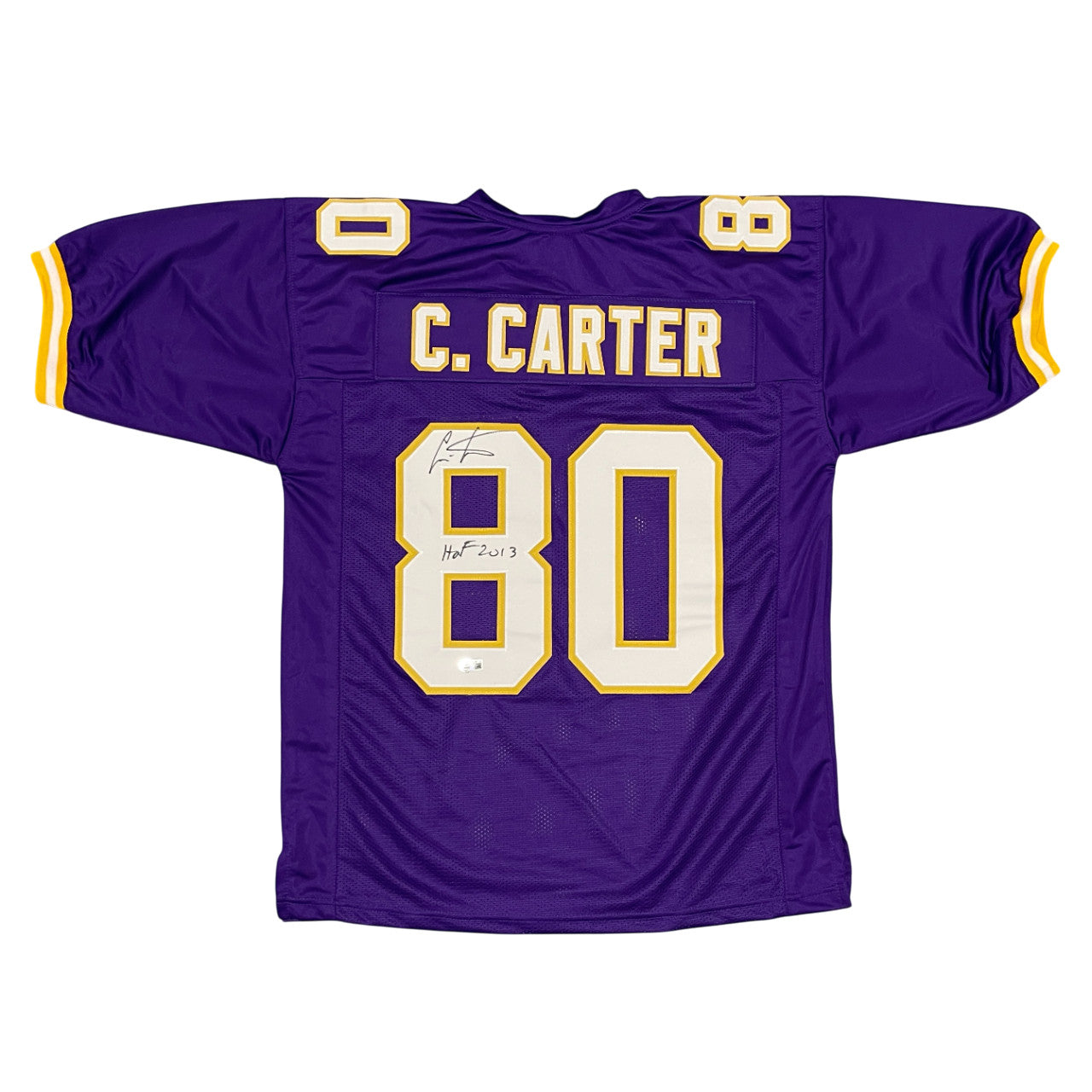 Cris Carter Minnesota Vikings Signed Custom Jersey HOF 2013 Beckett BAS