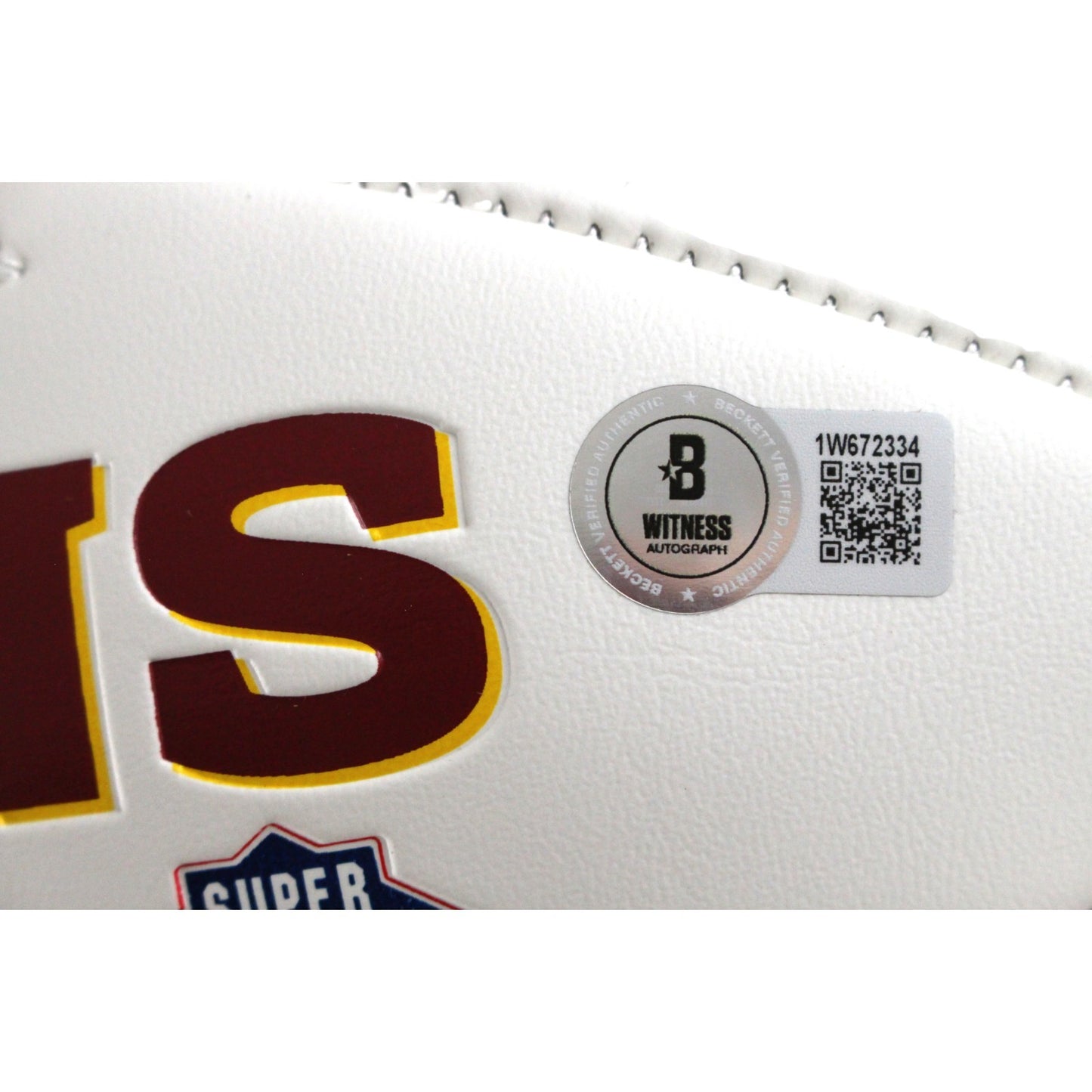 Mark Rypien Autographed Washington Redskins Logo Football (SB MVP)
