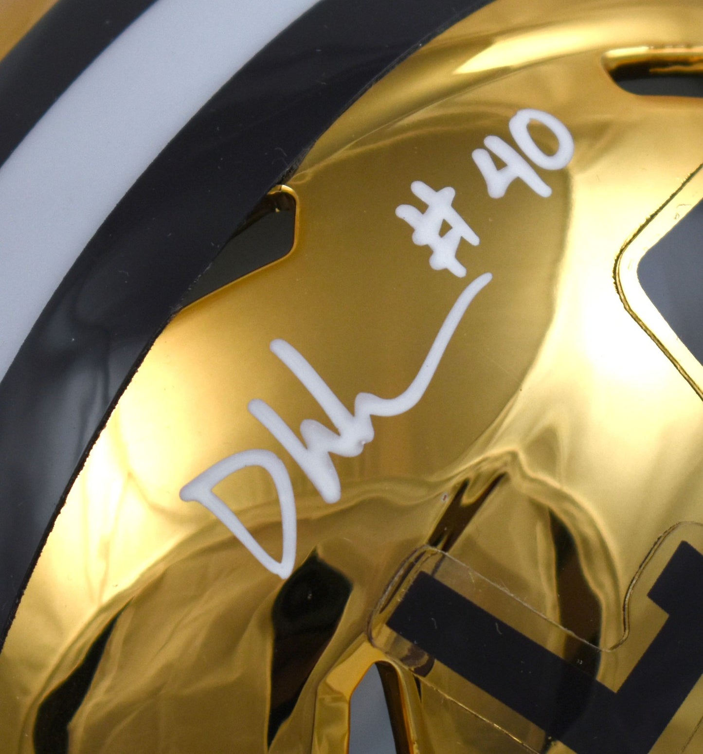 Devin White Autographed LSU Tigers Chrome Speed Mini Helmet