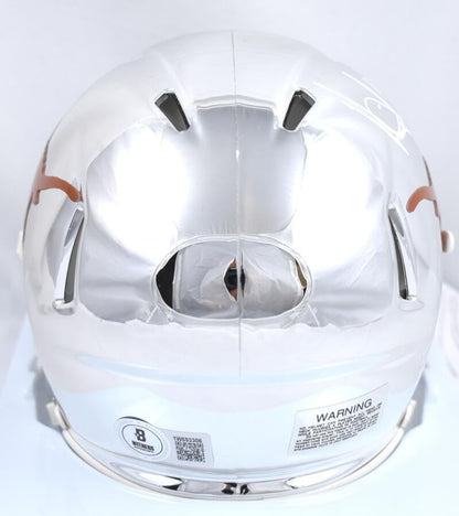 Vince Young Signed Texas Longhorns Chrome Speed Mini Helmet