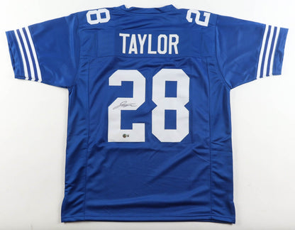 Jonathan Taylor Autographed Indianapolis Colts Custom Jersey (Blue)