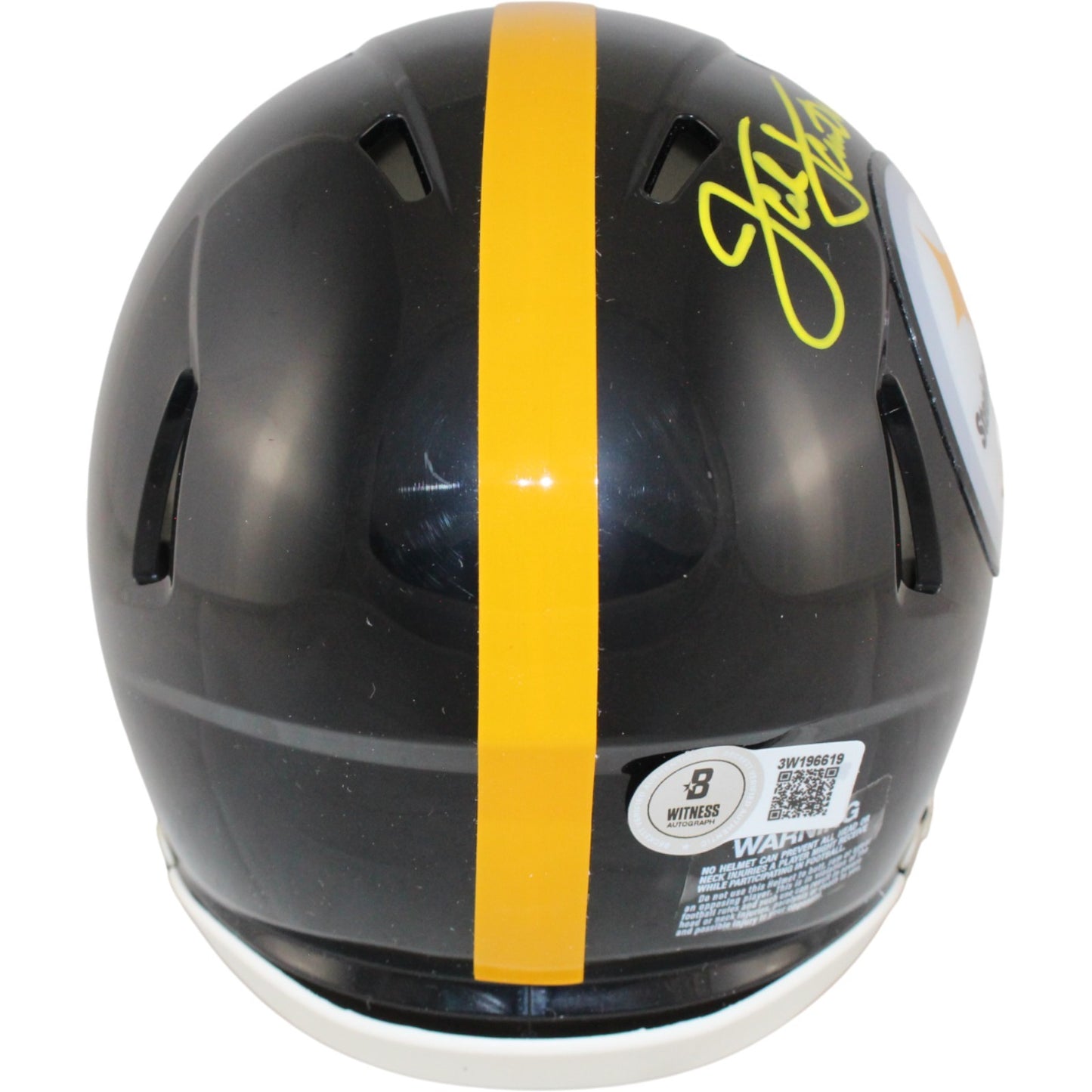 Jack Lambert Signed Pittsburgh Steelers Throwback Mini Helmet (HOF)