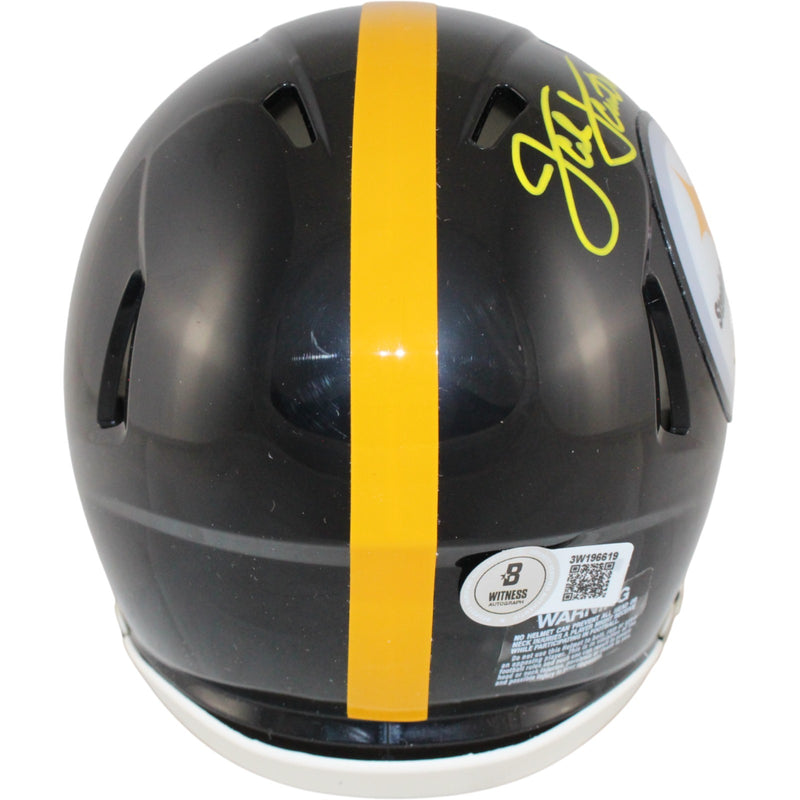 Jack Lambert Signed Pittsburgh Steelers Throwback Mini Helmet (HOF)