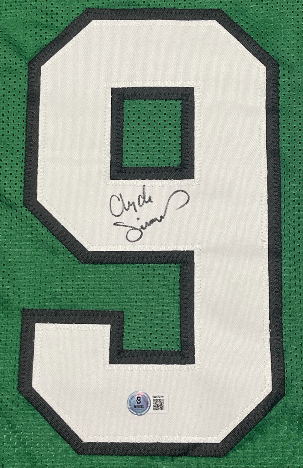 Clyde Simmons Philadelphia Eagles Signed Custom Green Jersey (Beckett COA)