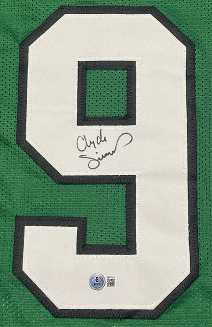 Clyde Simmons Philadelphia Eagles Signed Custom Green Jersey (Beckett COA)
