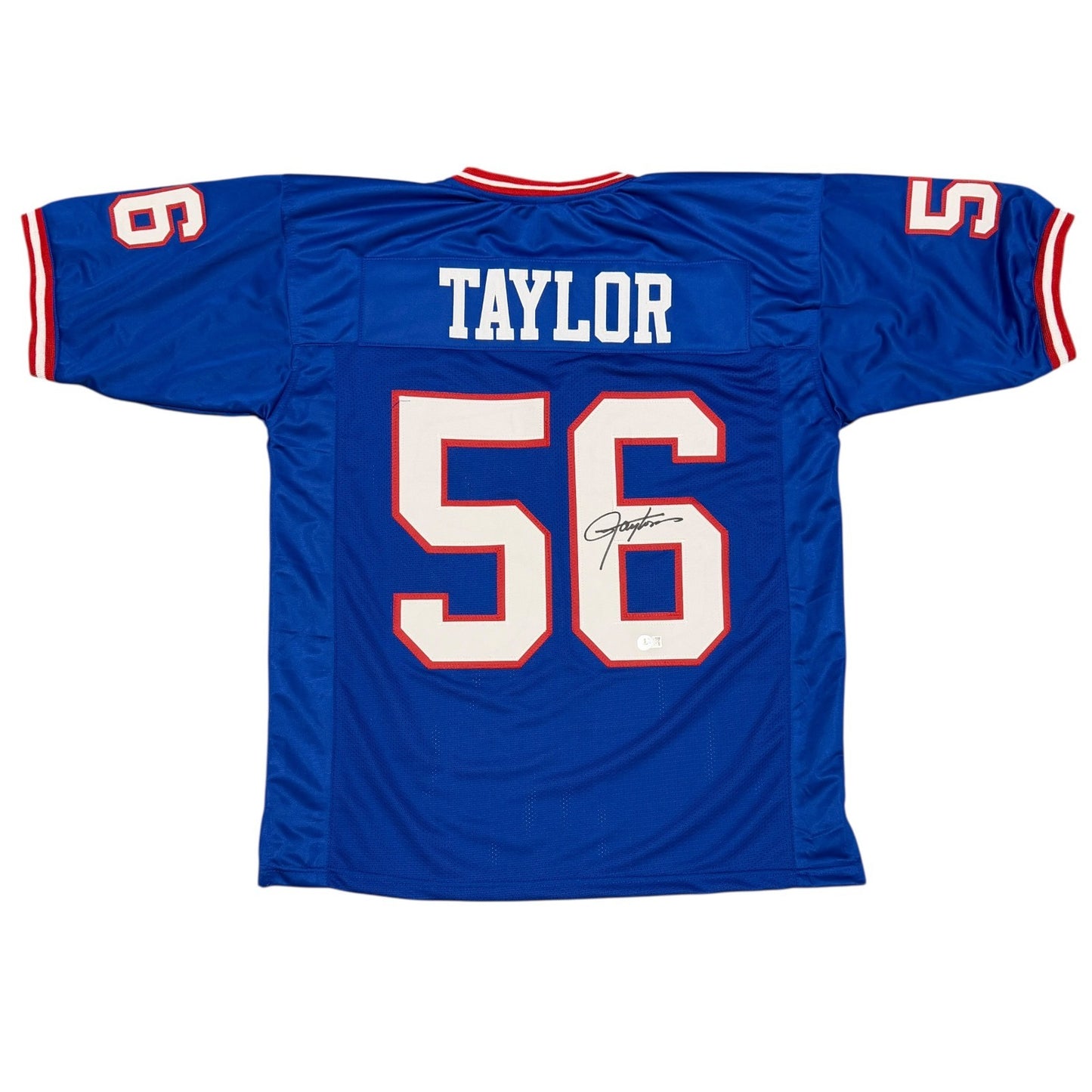 Lawrence Taylor Signed New York Giants Custom Football Jersey Beckett COA