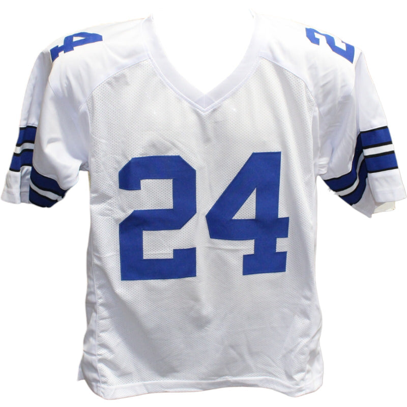 Larry Brown Signed Dallas Cowboys Pro Style White Jersey SB XXX MVP
