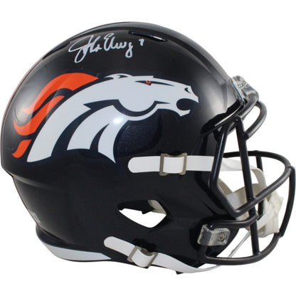 John Elway Autographed Denver Broncos Full Size Replica Throwback Helmet