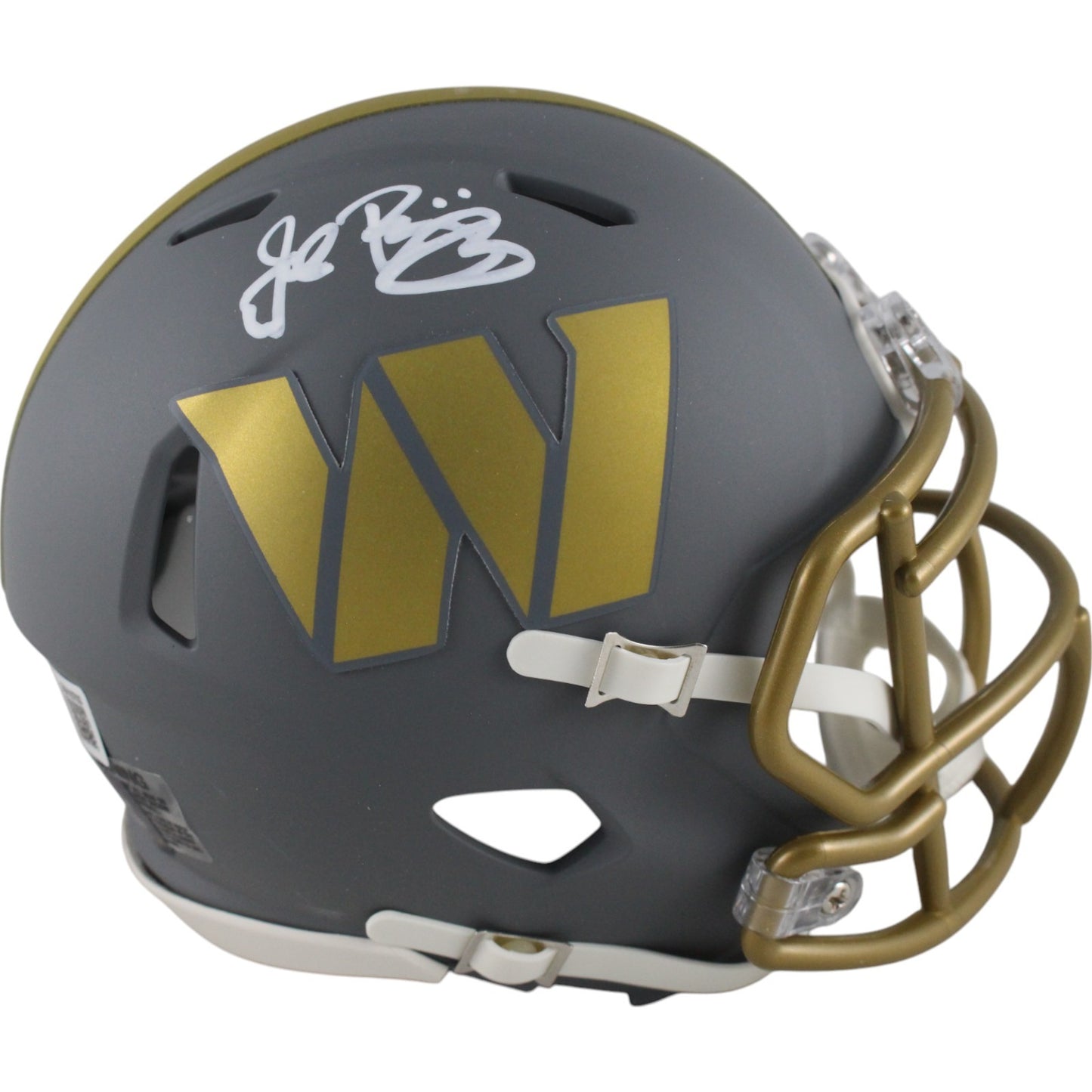 John Riggins Autographed Washington Commanders Slate Mini Helmet