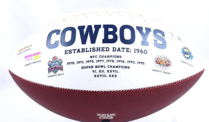 Luke Schoonmaker Signed Dallas Cowboys Logo Football