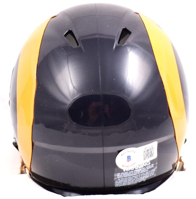 Marshall Faulk Signed Los Angeles Rams 1981-1999 Throwback Mini Helmet