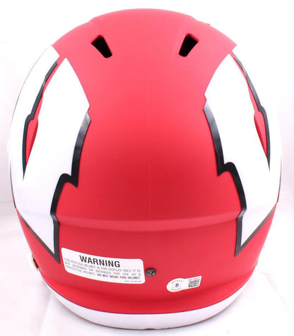 T.J. Watt Signed Wisconsin Badgers Full Size Amp Speed Helmet