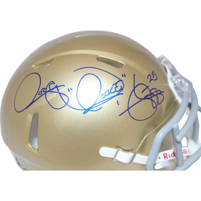 Rocket Ismail Autographed Notre Dame Fighting Irish Speed Mini Helmet