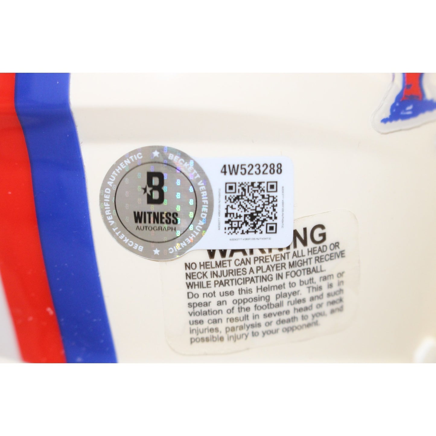 Randy Moss Signed New England Patriots Retro Mini Helmet