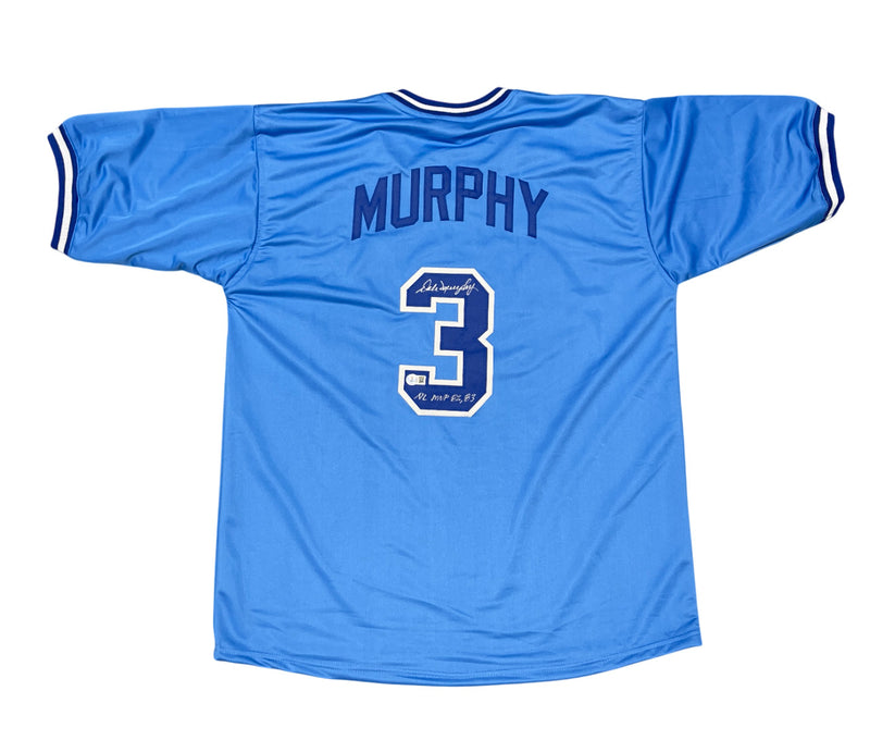 Dale Murphy Signed Atlanta Braves Custom Jersey - NL MVP 82 83 (BAS)
