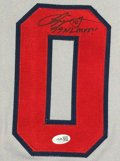 Chipper Jones Signed Atlanta Braves Russell Authentic Jersey - '99 NL MVP