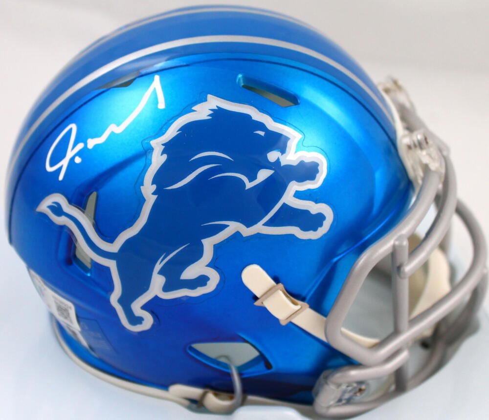 Jameson Williams Signed Detroit Lions Flash Speed Mini Helmet