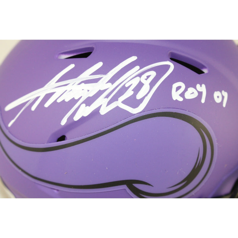 Adrian Peterson Signed Minnesota Vikings Rave Mini Helmet (ROY Inscription)