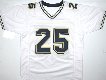 Darrelle Revis Signed Pittsburgh Panthers White Custom Jersey