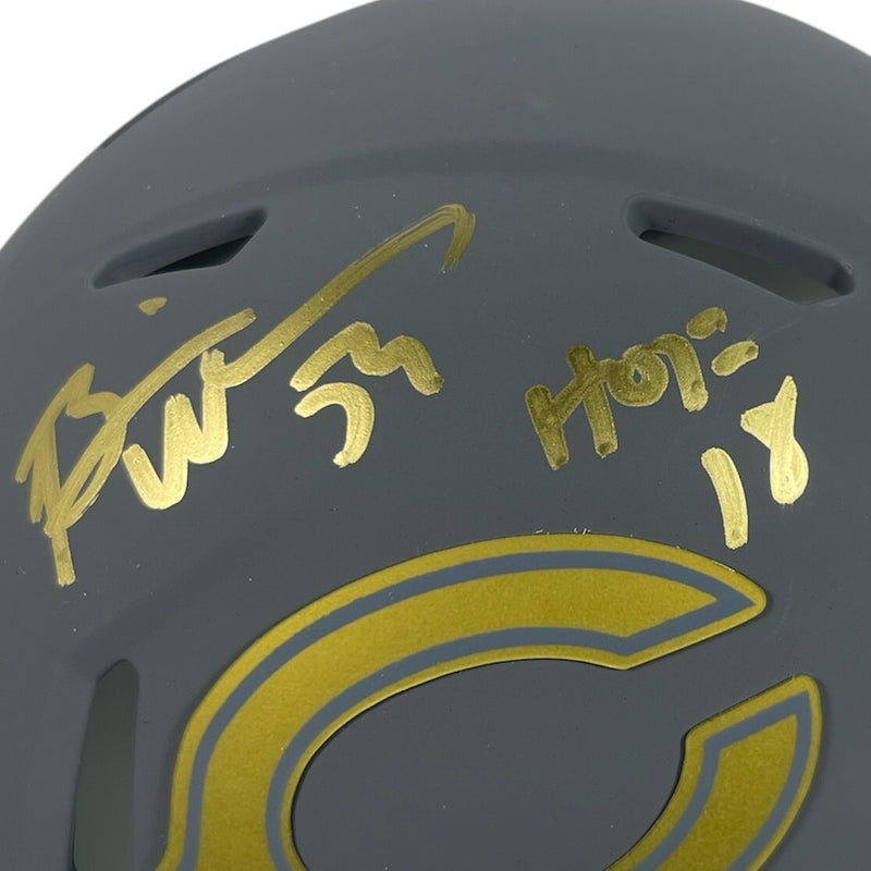 Brian Urlacher Chicago Bears Signed Slate Mini Helmet (HOF 18)