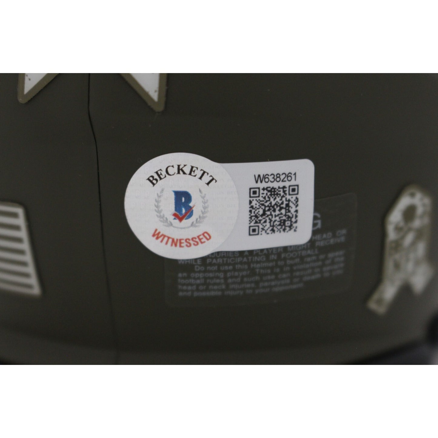 Fred Taylor Signed Jacksonville Jaguars Salute to Service Mini Helmet