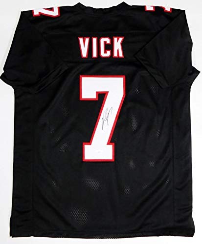 Michael Vick Autographed Black Custom Jersey
