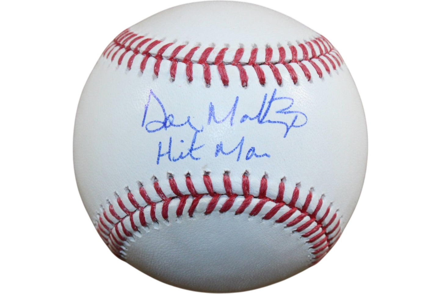 Don Mattingly Signed New York Yankees Baseball "Hit Man" Inscription BAS